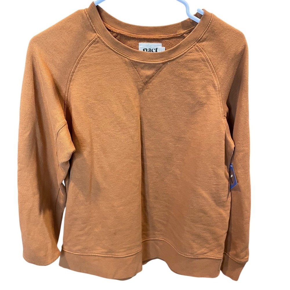 Pact Women's Burnt Orange Crewneck Sweatshirt